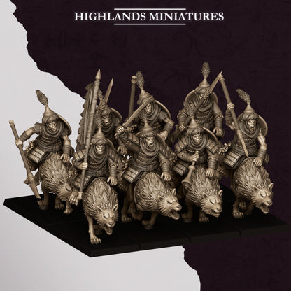 Highlands Miniatures Sons Of Marduk - Hobgoblin Wolfriders with Spears