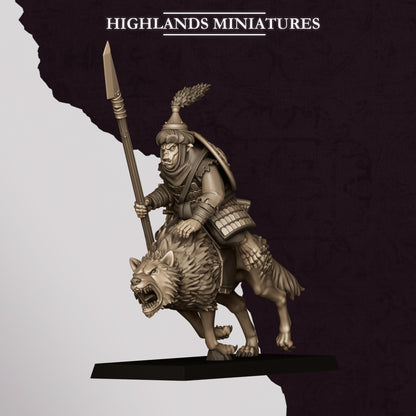 Highlands Miniatures Sons Of Marduk - Hobgoblin Wolfriders with Spears