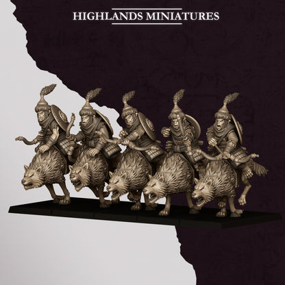 Highlands Miniatures Sons Of Marduk - Hobgoblin Wolfriders with Bows
