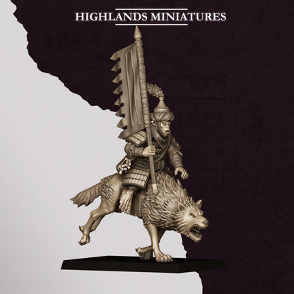 Highlands Miniatures Sons Of Marduk - Hobgoblin Wolfriders with Spears