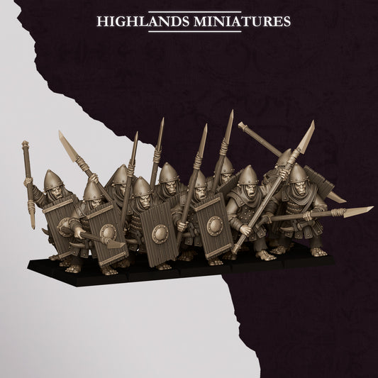 Highlands Miniatures Sons Of Marduk - Hobgoblin Spearmen