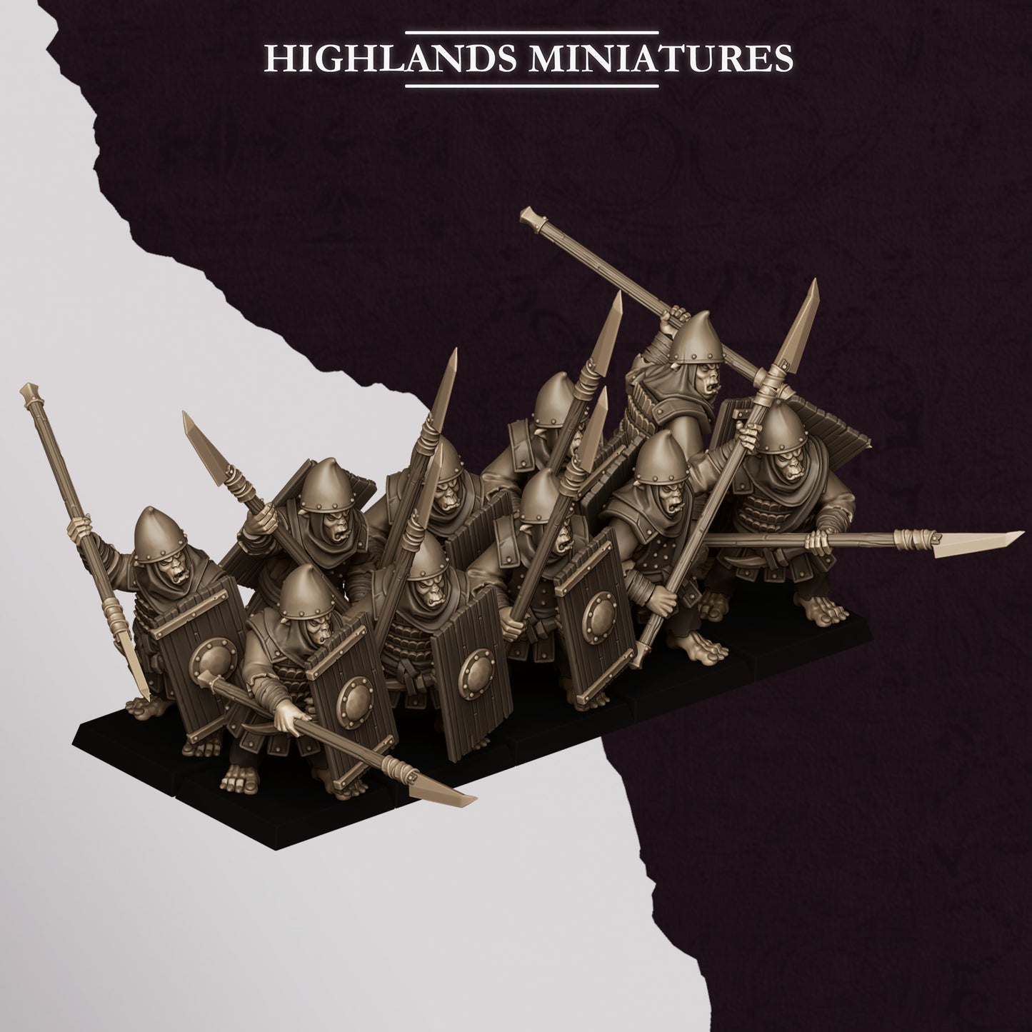 Highlands Miniatures Sons Of Marduk - Hobgoblin Spearmen