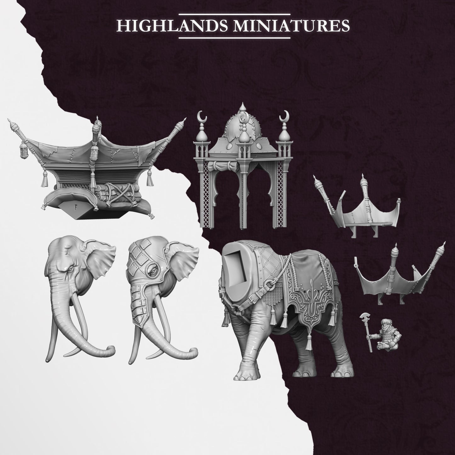 Highlands Miniatures Sons Of Marduk - Hobgoblin War Elephant