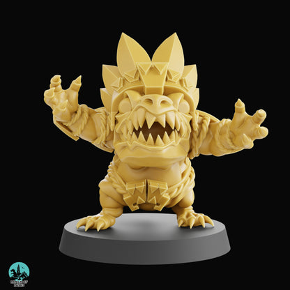 Realm of Paths Fantasy Football Chibi Lizardmen - 'Lizard Punch'