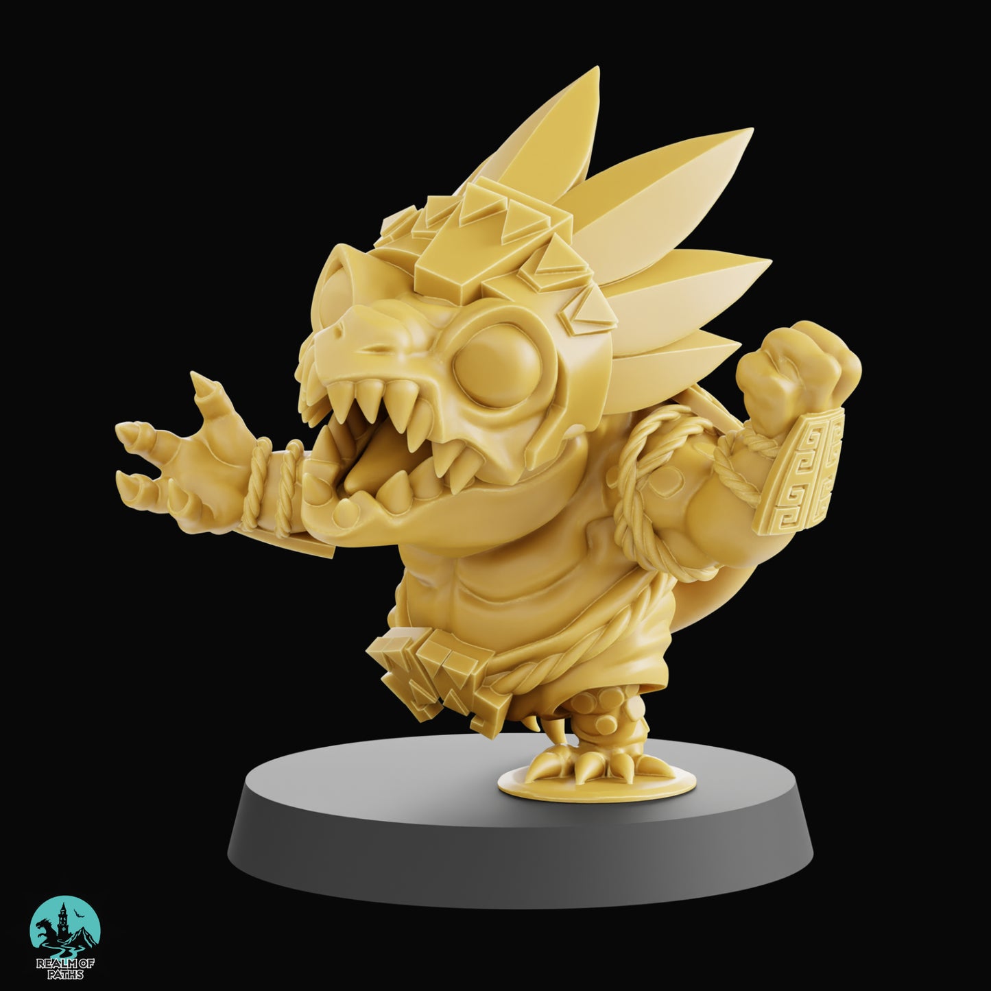 Realm of Paths Fantasy Football Chibi Lizardmen - 'Lizard Punch'