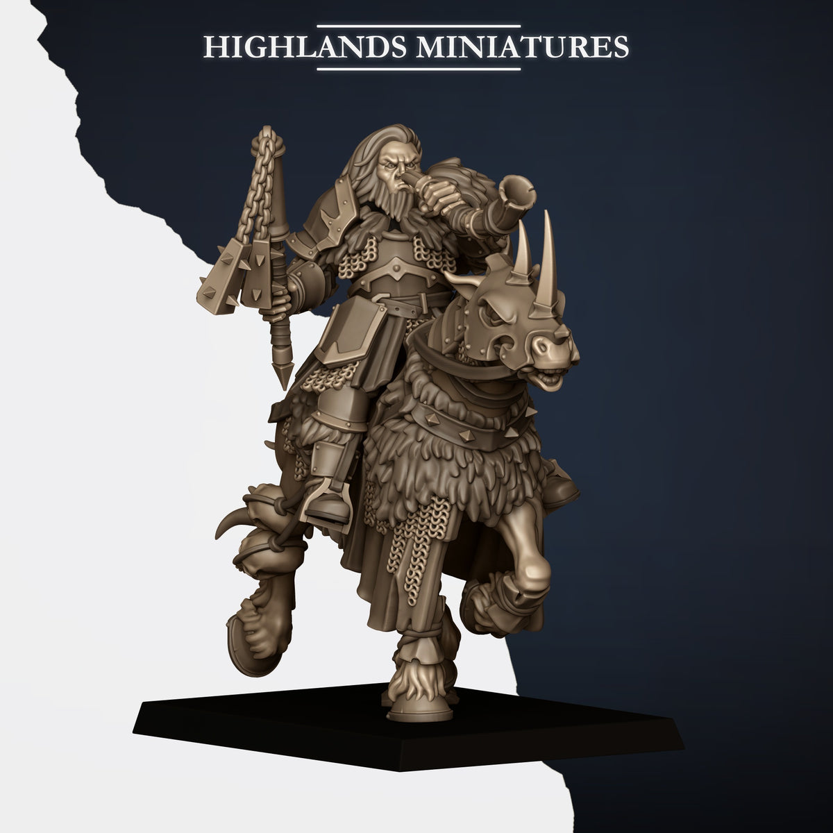 Highlands Miniatures - Mounted Norse Huscarl