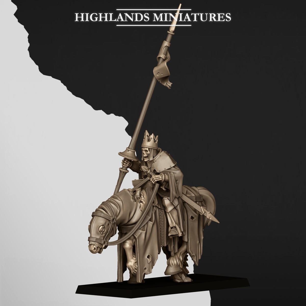 Highlands Miniatures - Mounted Skeleton Lord