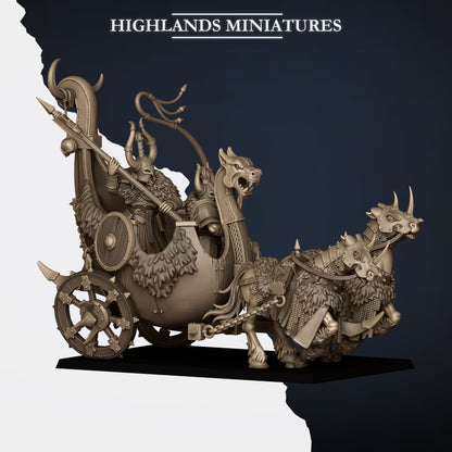 Highlands Miniatures - Norse Huscarl Chariot