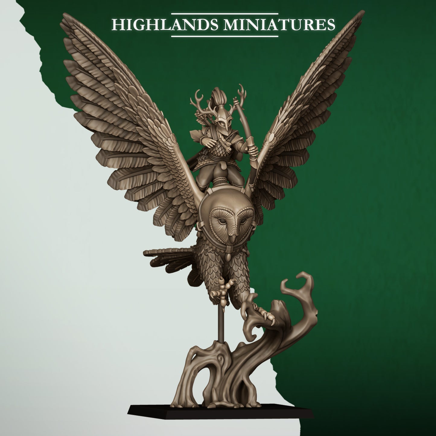 Highlands Miniatures Feral Elves - Owl Riders