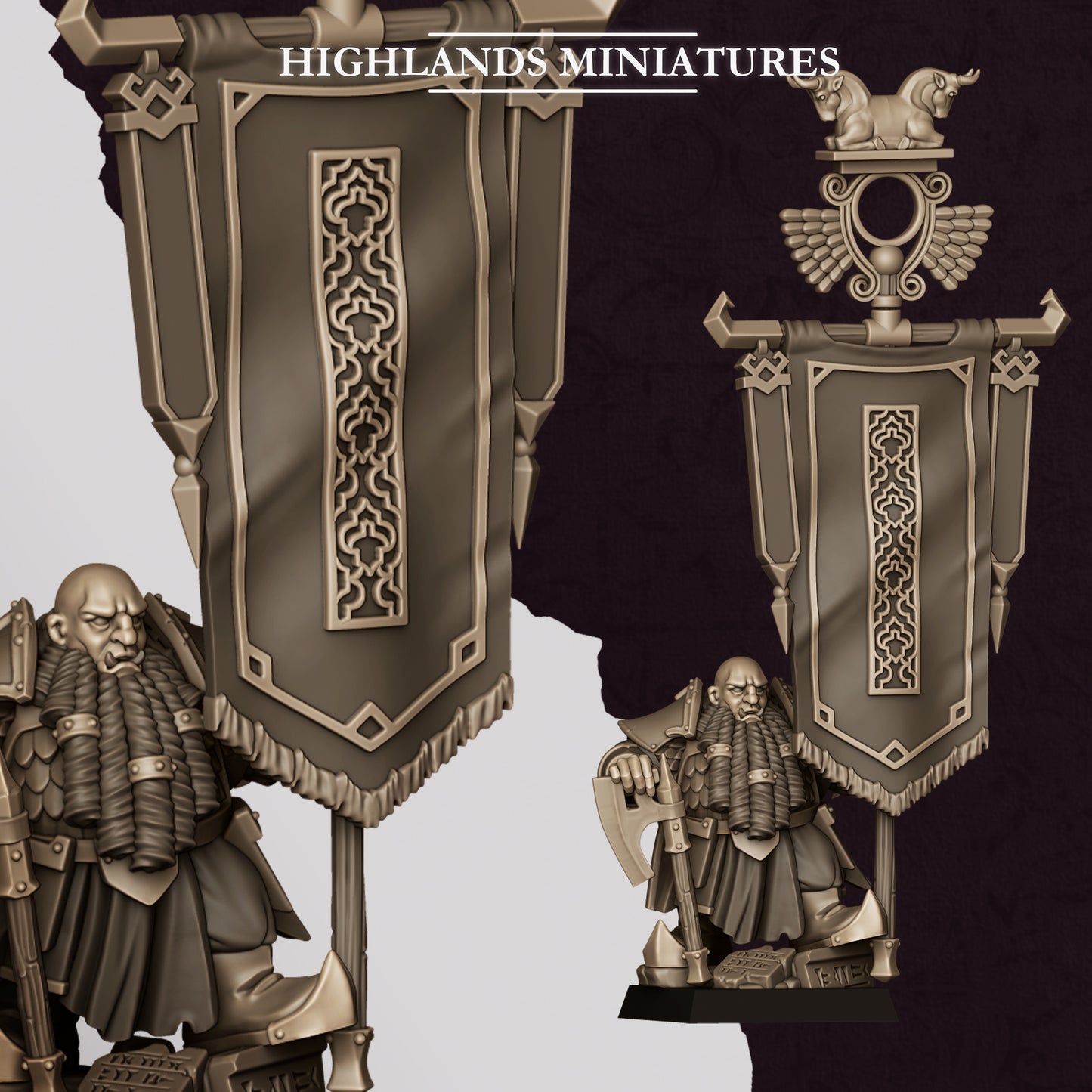 Highlands Miniatures Sons Of Marduk - Battle Standard Bearer