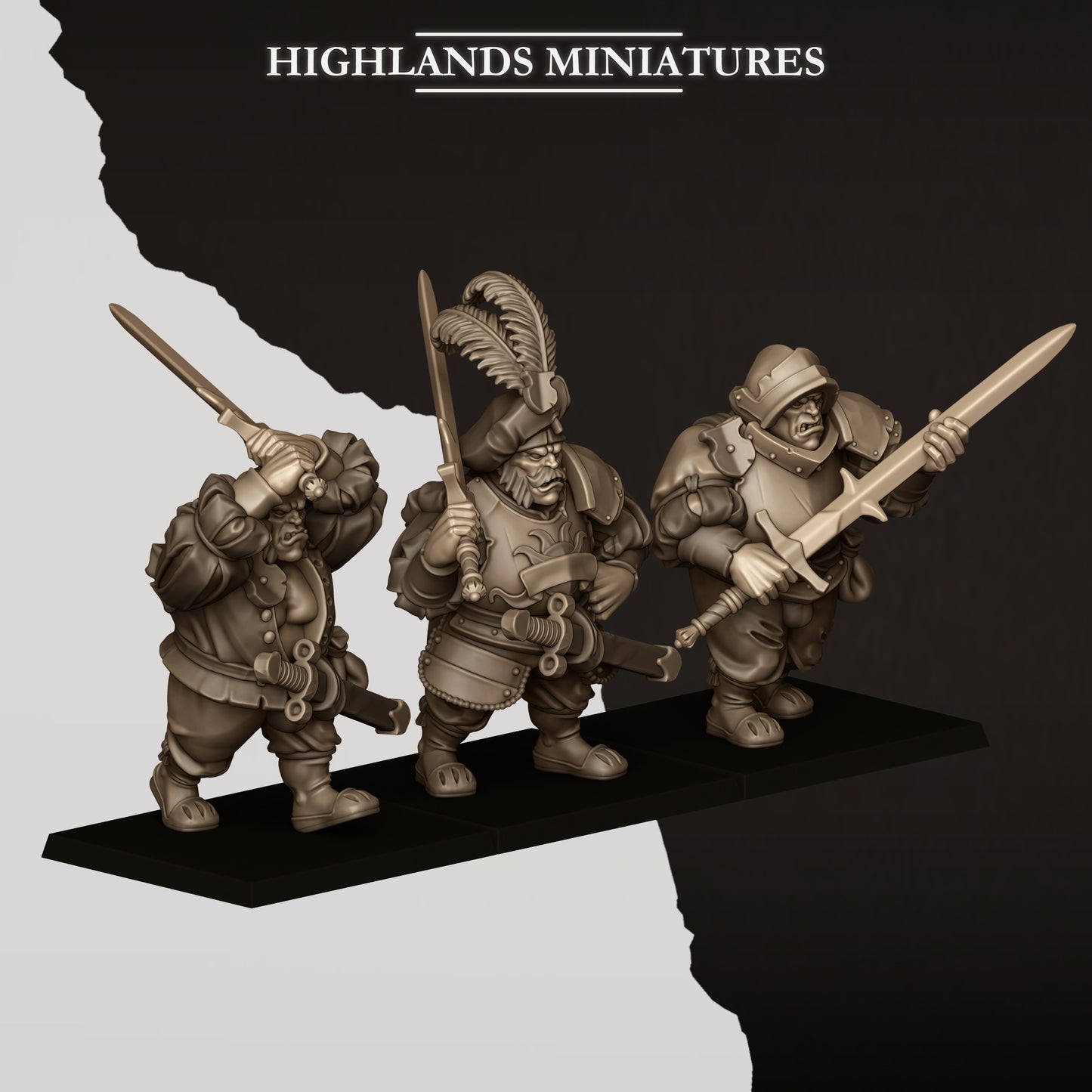 Highlands Miniatures Sunland Ogres with Zweihänder