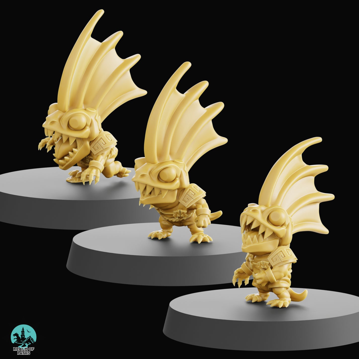Realm of Paths Fantasy Football Chibi Lizardmen - 'Lizard Punch'