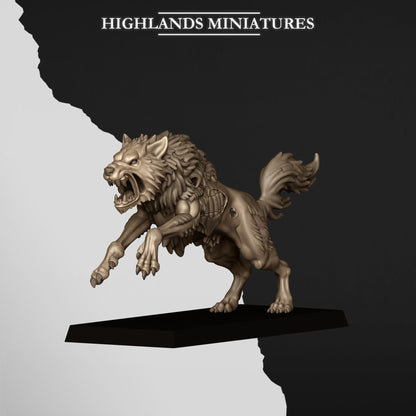Highlands Miniatures - Undead Wolves