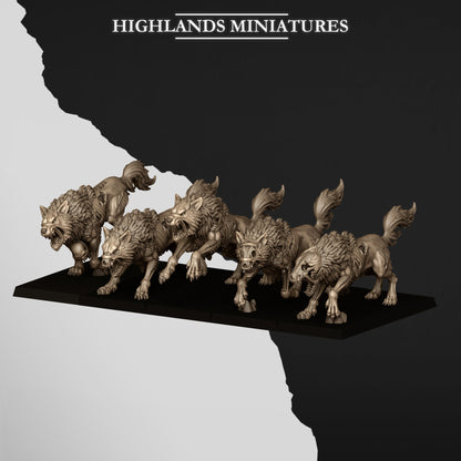 Highlands Miniatures - Undead Wolves