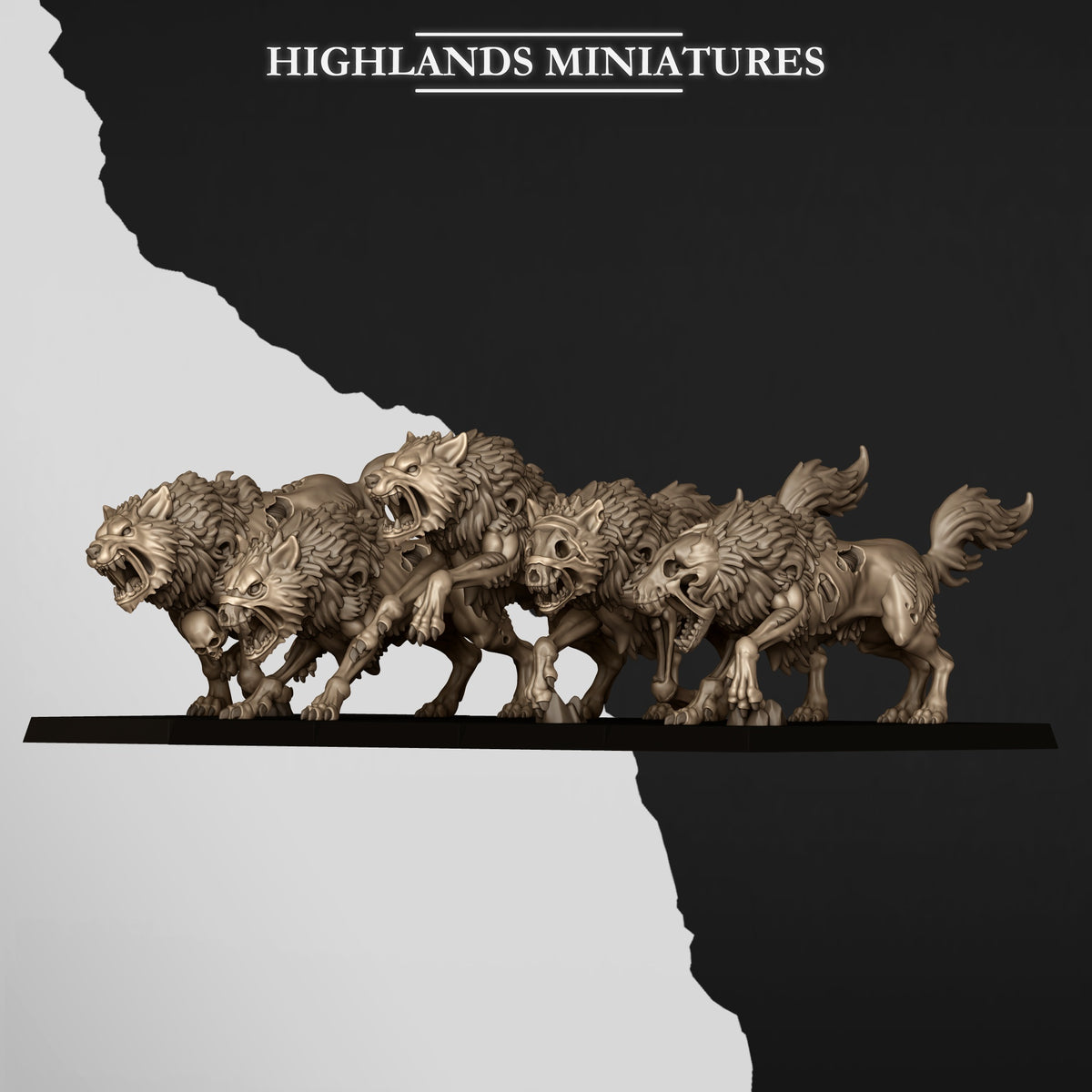 Highlands Miniatures - Undead Wolves