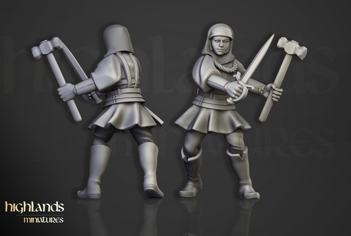 Highland Miniatures Young Sisters