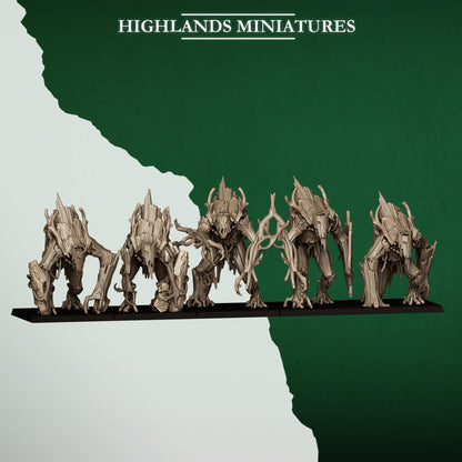 Highlands Miniatures Feral Elves - Golems