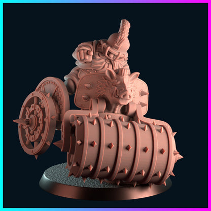 KoolKiwi Dwarf Fantasy Football Chariot Roller