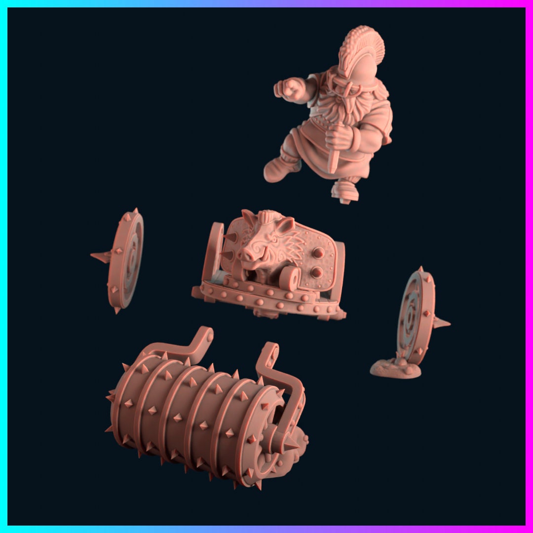 KoolKiwi Dwarf Fantasy Football Chariot Roller