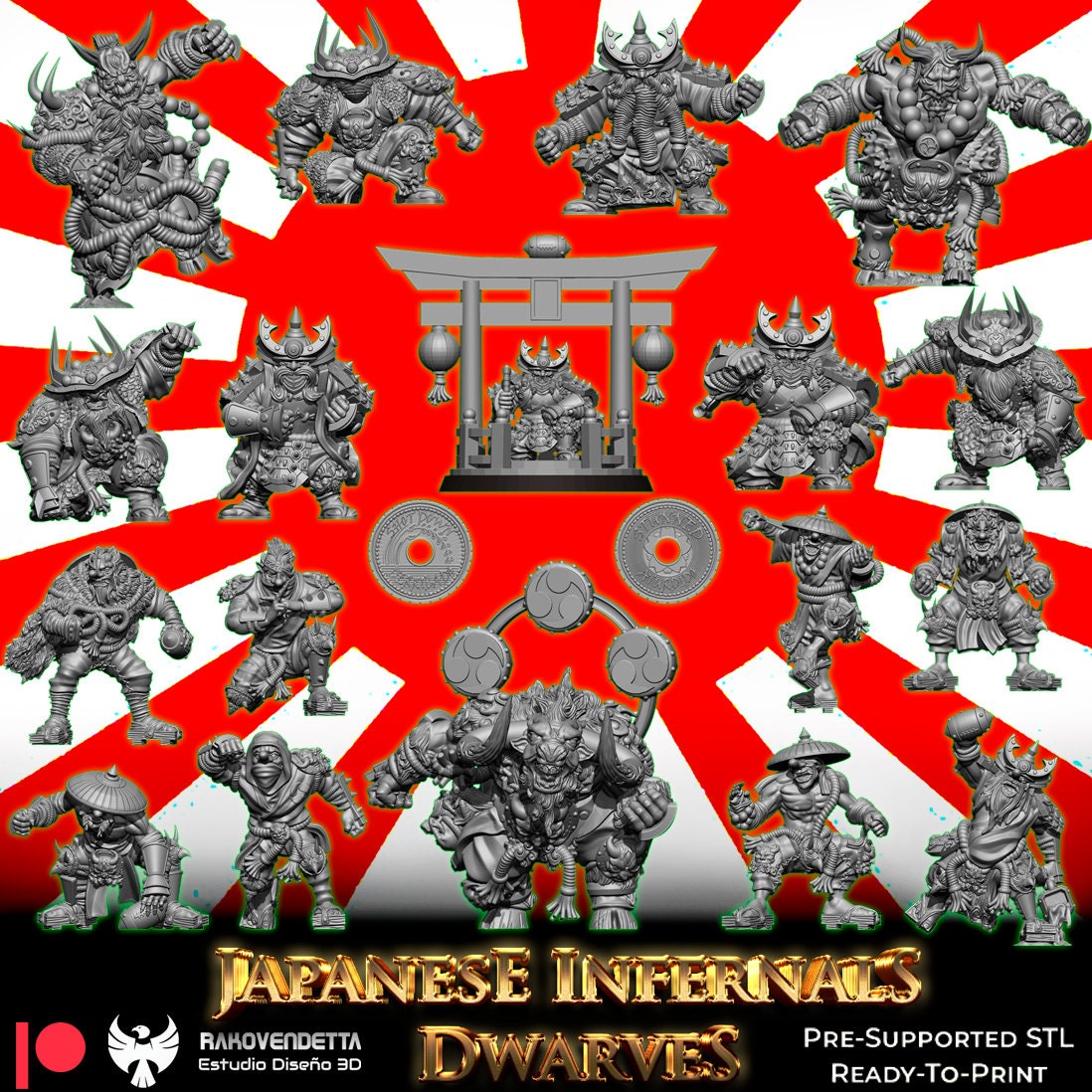 Rakovendetta Fantasy Football Japanese Infernal Dwarf Team
