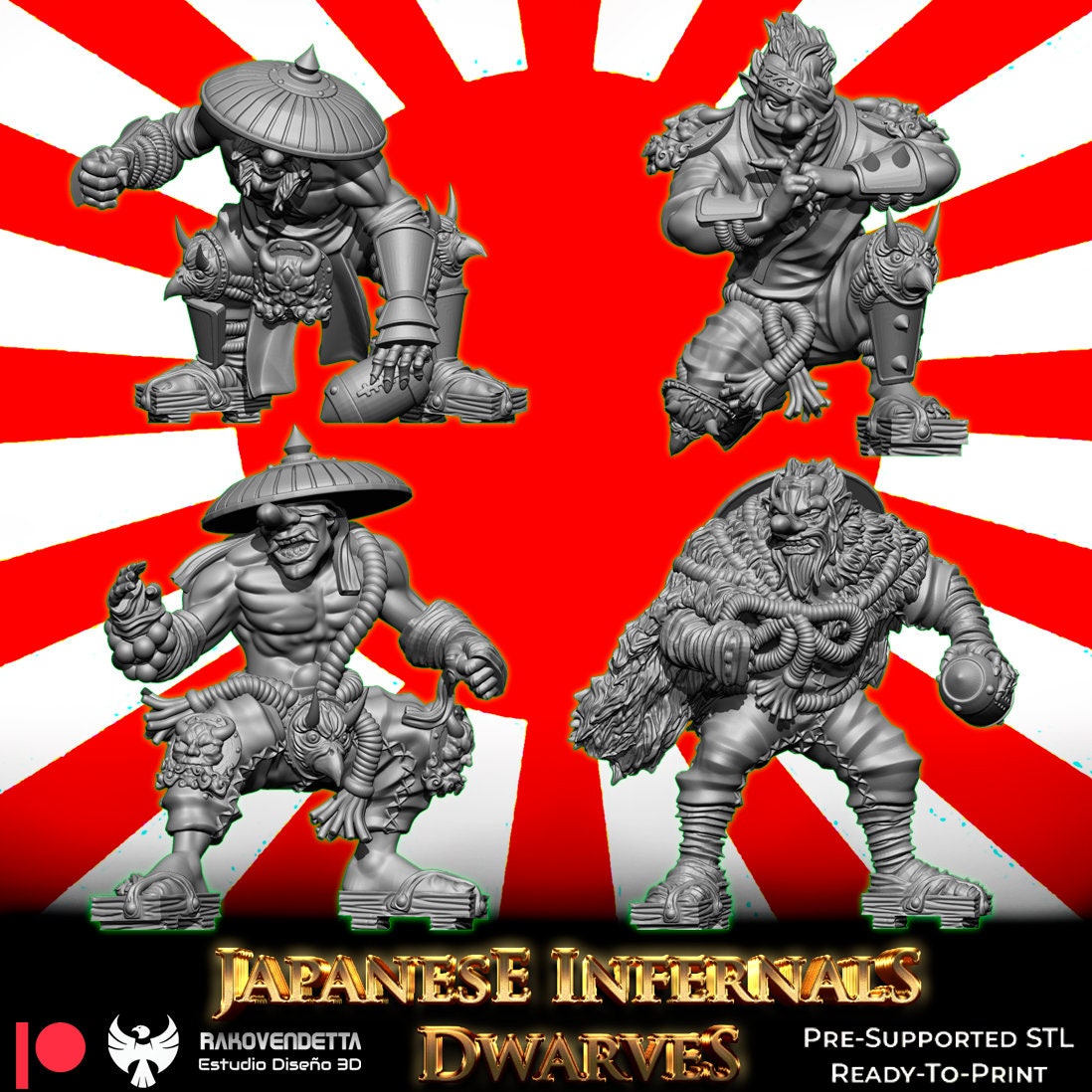 Rakovendetta Fantasy Football Japanese Infernal Dwarf Team