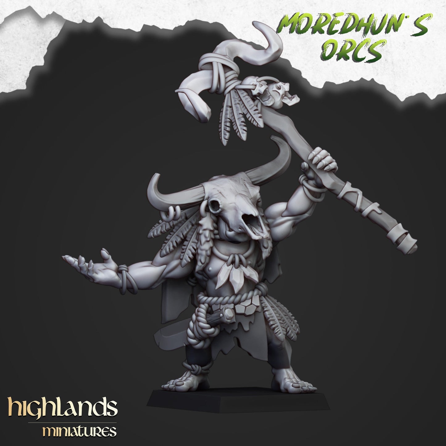 Highland Miniatures Moredhun's Cave Orc Shaman