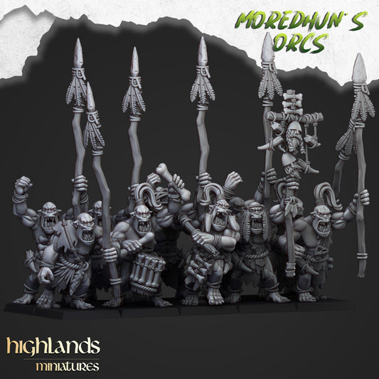 Highland Miniatures Moredhun's Cave Orcs With Spears