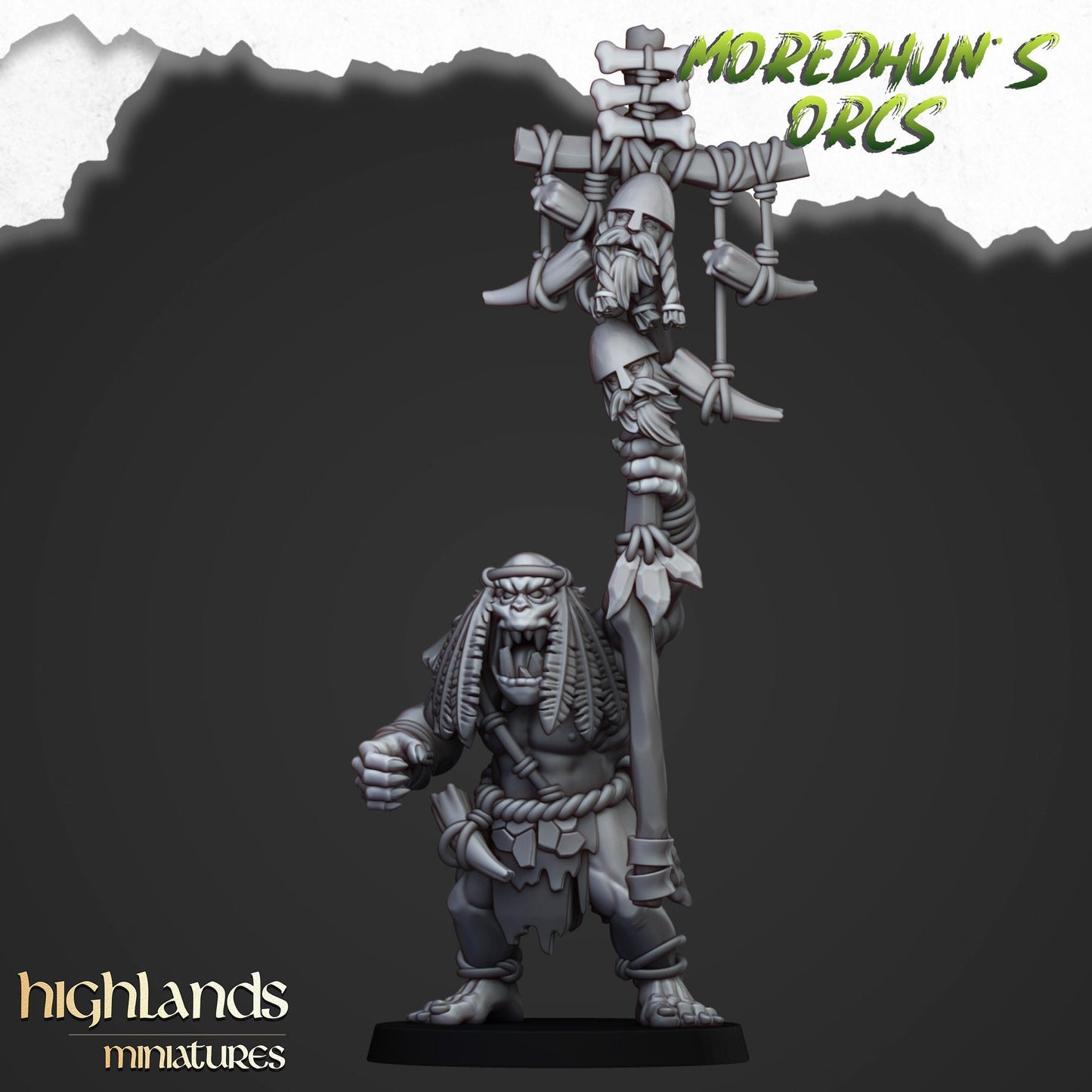 Highland Miniatures Moredhun's Cave Orcs With Spears