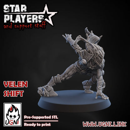 UGNI Fantasy Football Elf Twin Star Players "Lucius and Velen Shift"