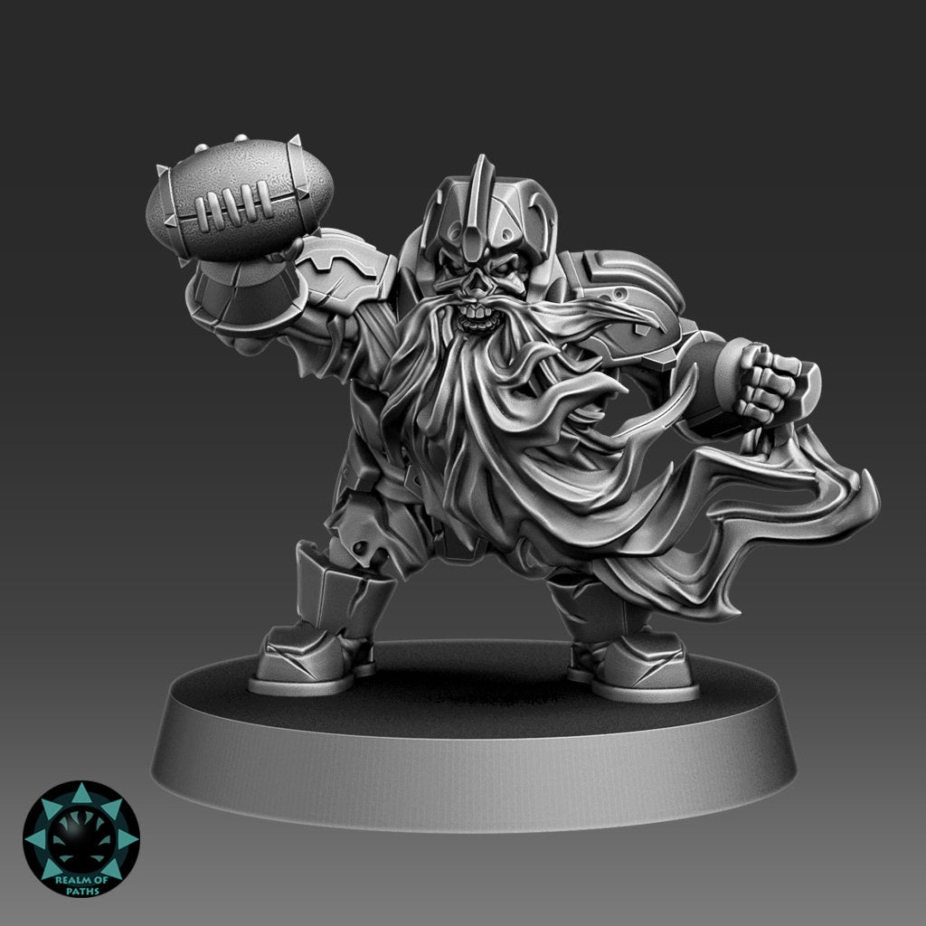 Realm Of Paths Fantasy Football Undead Dwarf Star Player - Skull Half