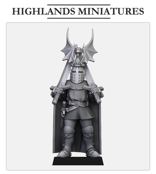 Highland Miniatures Gallia - Sir Jaume With Dual Swords (Dismounted)