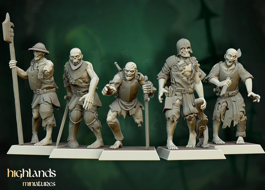 Highland Miniatures Zombie Warriors