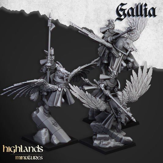 Highland Miniatures Gallia - Knights on Pegasus