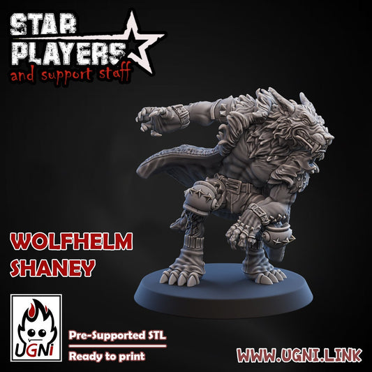 UGNI Fantasy Football Werewolf Star Player "Wolfhelm Shaney"