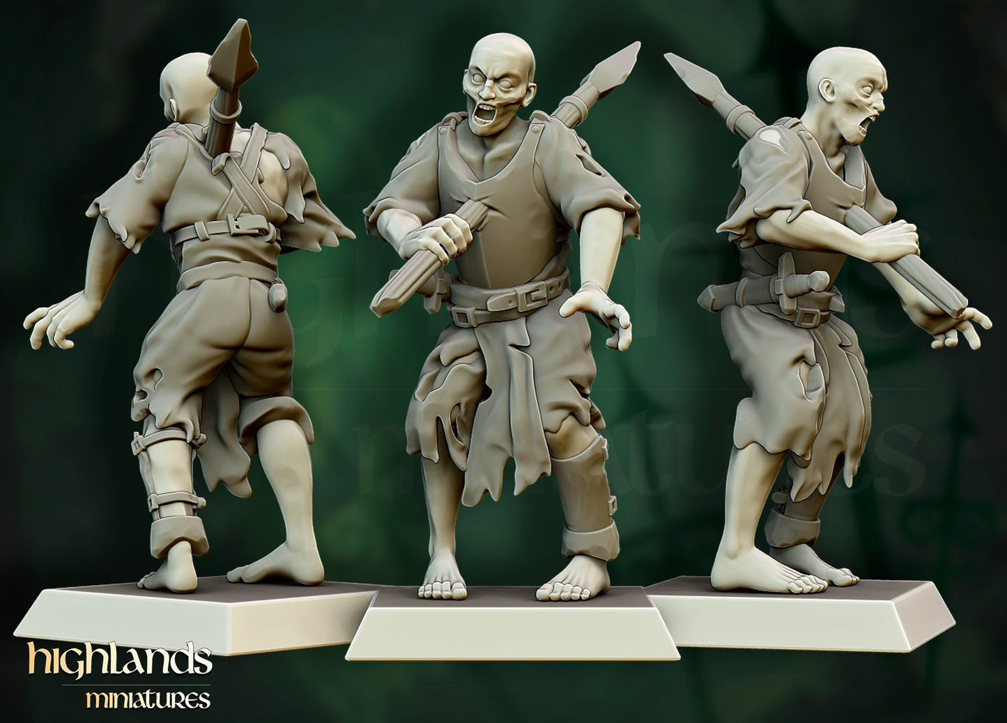 Highland Miniatures Zombie Warriors