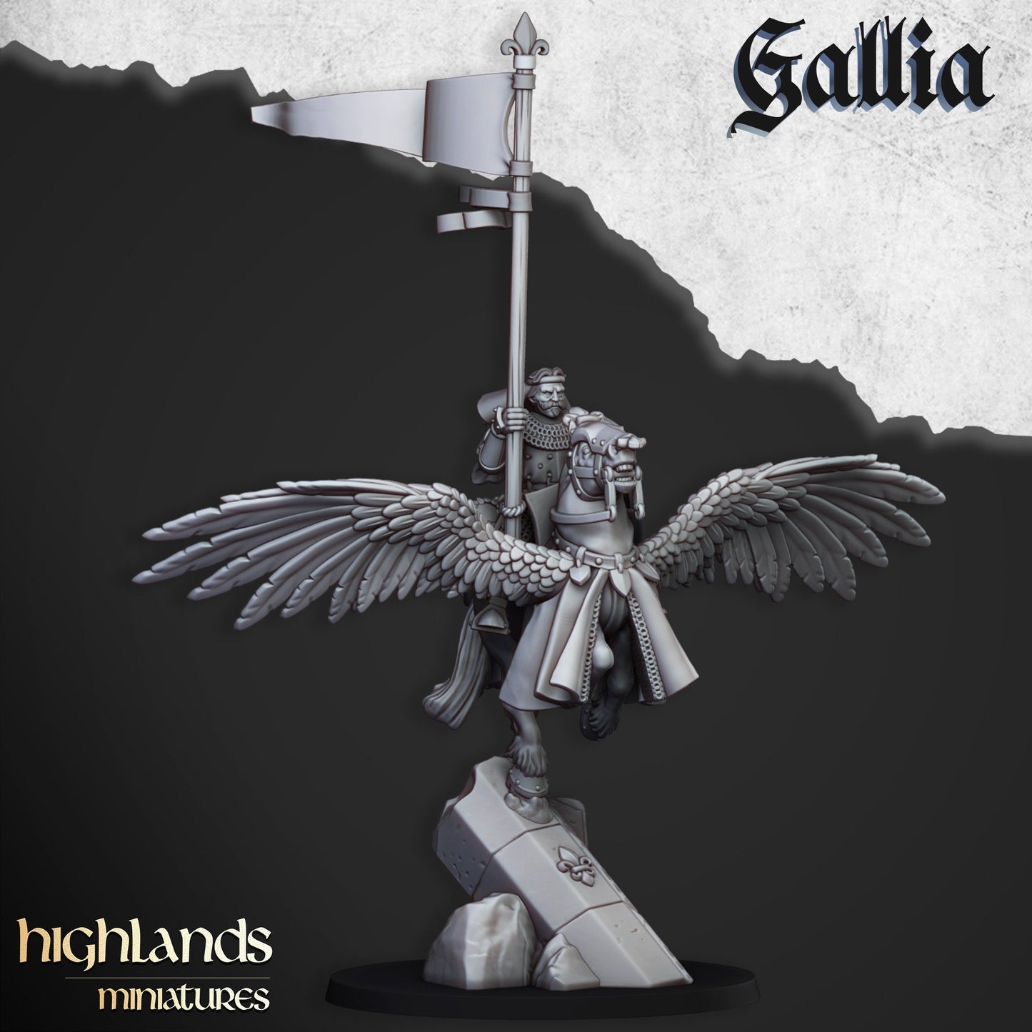 Highland Miniatures Gallia - Knights on Pegasus