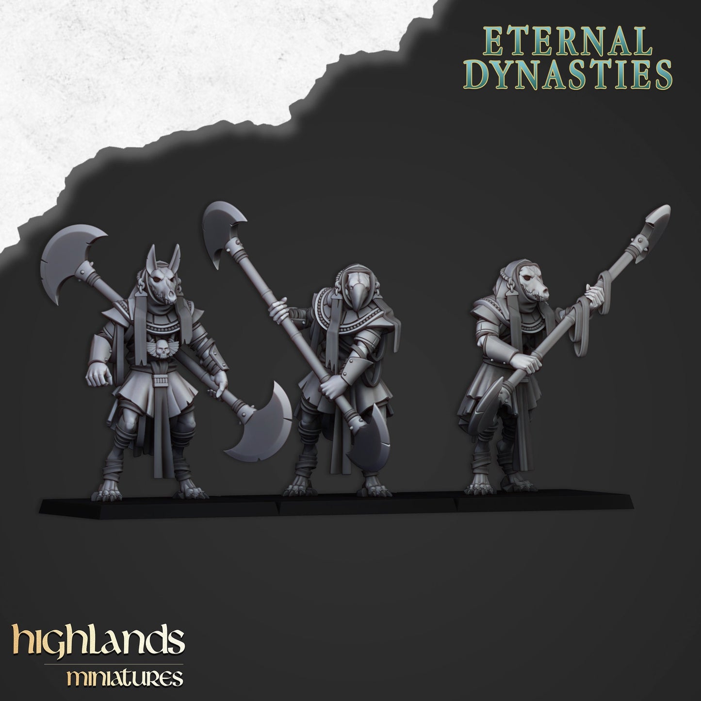 Highlands Miniatures - Eternal Dynasties Anubis Guards with Halberds