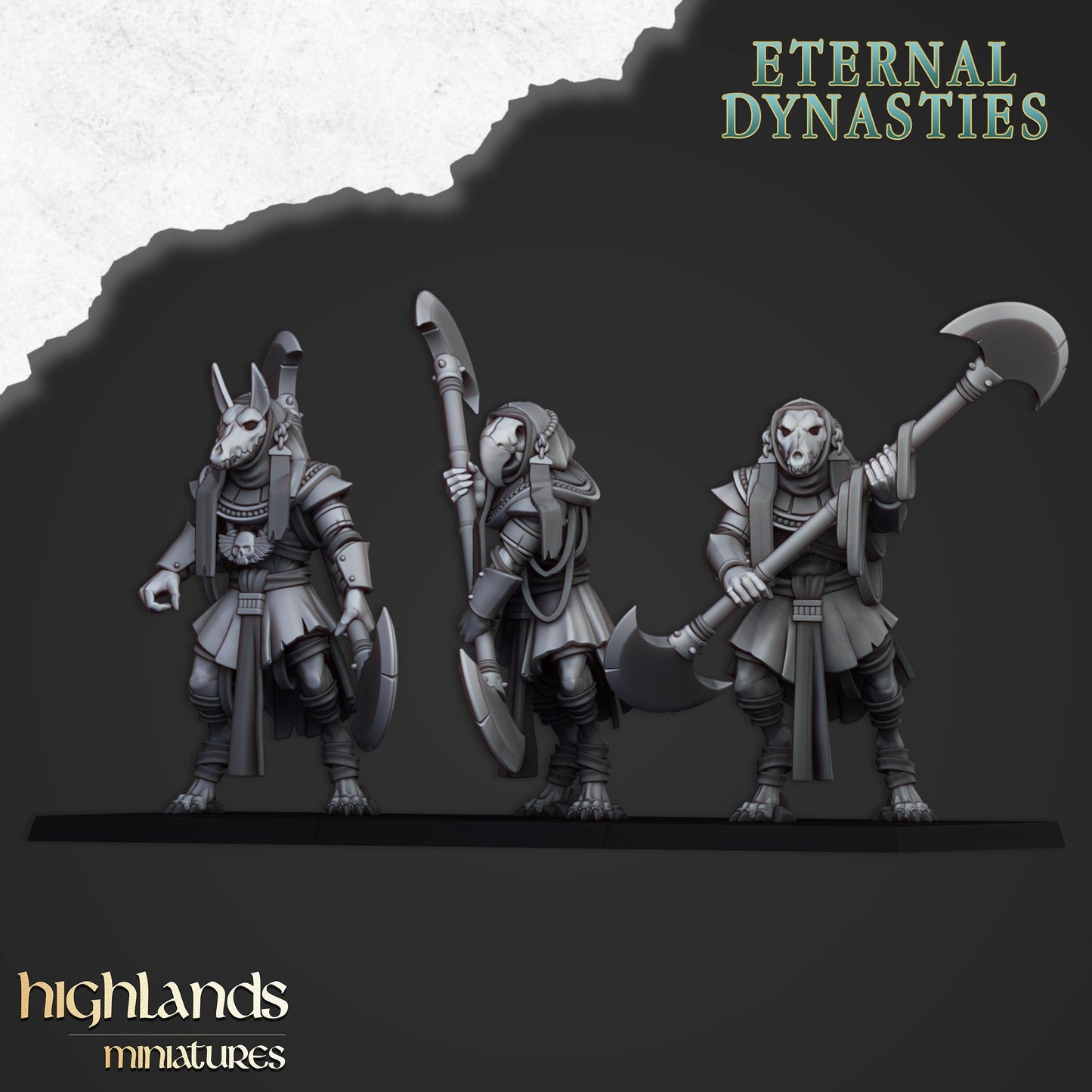 Highlands Miniatures - Eternal Dynasties Anubis Guards with Halberds