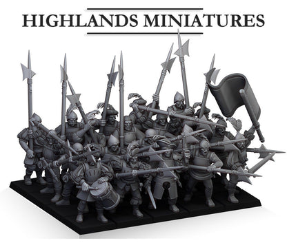 Highland Miniatures Sunland Troops with Halberds/Spears