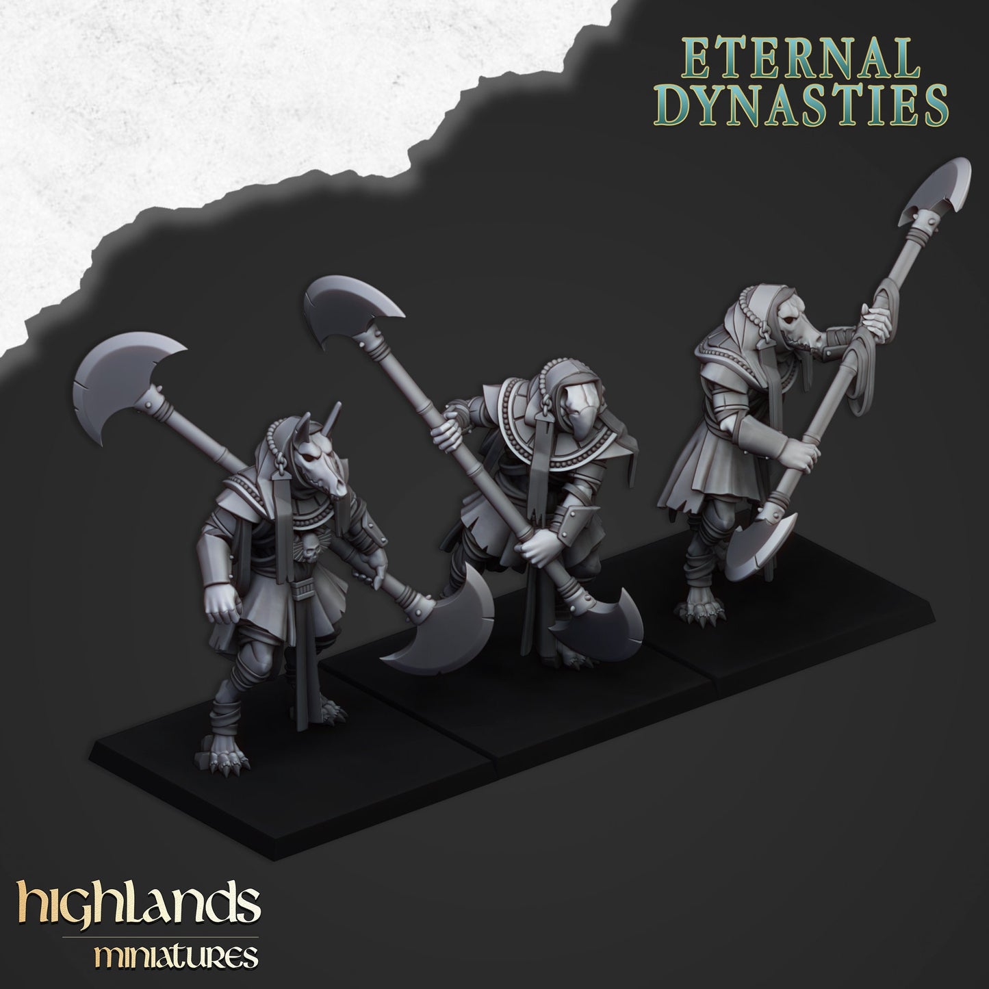 Highlands Miniatures - Eternal Dynasties Anubis Guards with Halberds