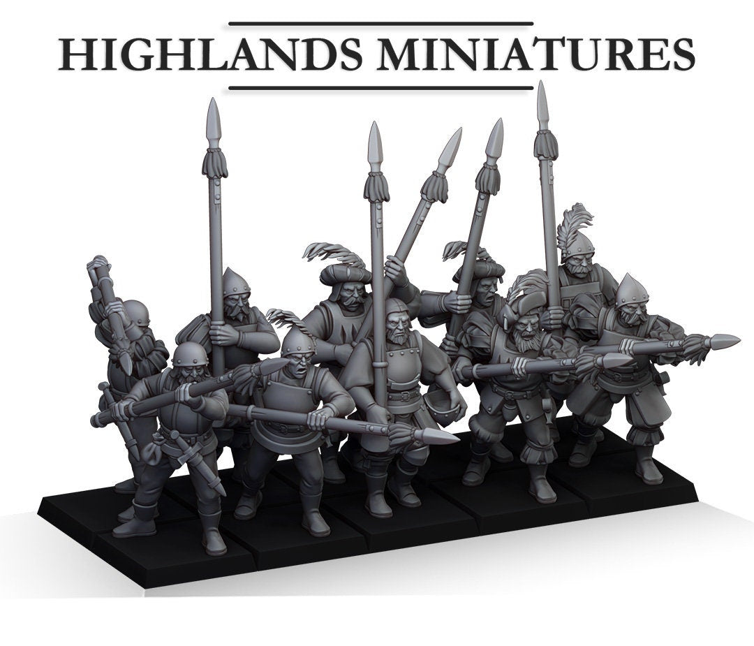 Highland Miniatures Sunland Troops with Halberds/Spears