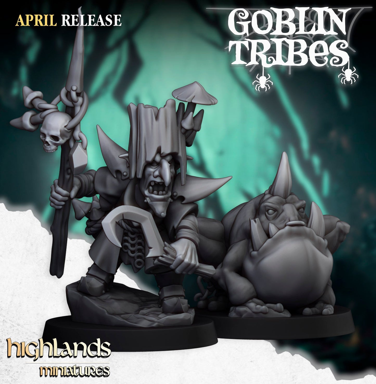 Highlands Miniatures Sumpfgoblin – Grubnax und Croakulus