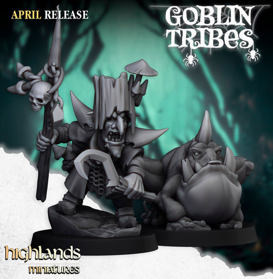 Highland Miniatures Swamp Goblin - Grubnax and Croakulus