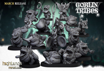 Highlands Miniatures Sumpfgoblin-Frösche mit Hirten