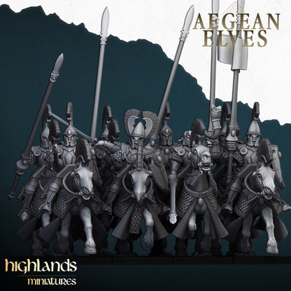 Highland Miniatures Aegean Elves Mounted Lances