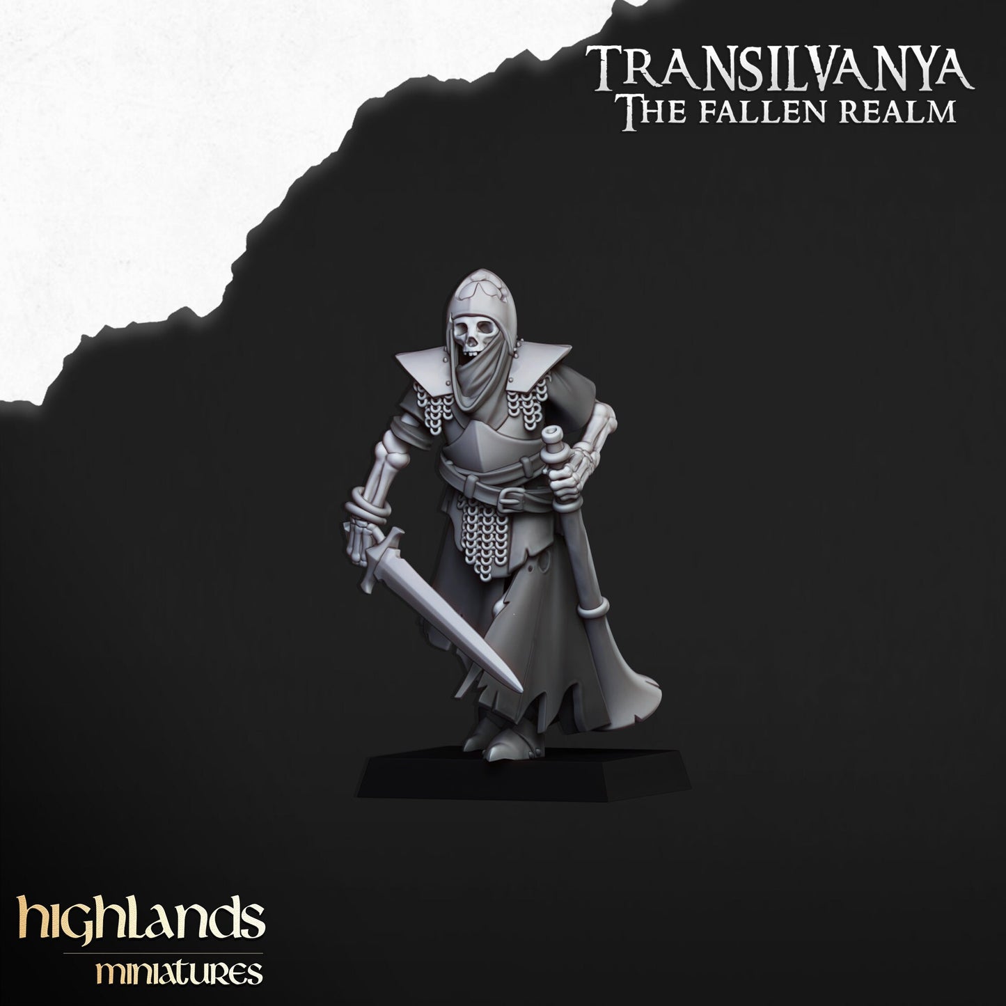 Highlands Miniatures - Transilvanya Skeleton Guard with Great Weapons