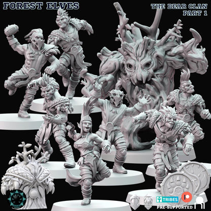 Realm of Paths Fantasy Football Forest Elf Team - 'The Bear Clan'