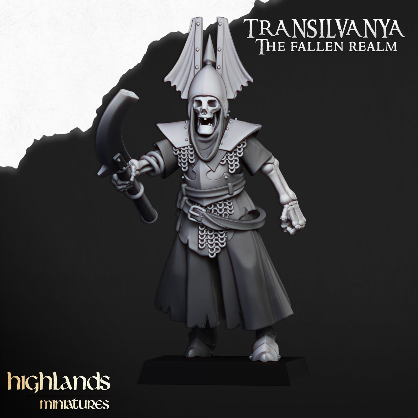 Highlands Miniatures - Transilvanya Skeleton Guard with Great Weapons