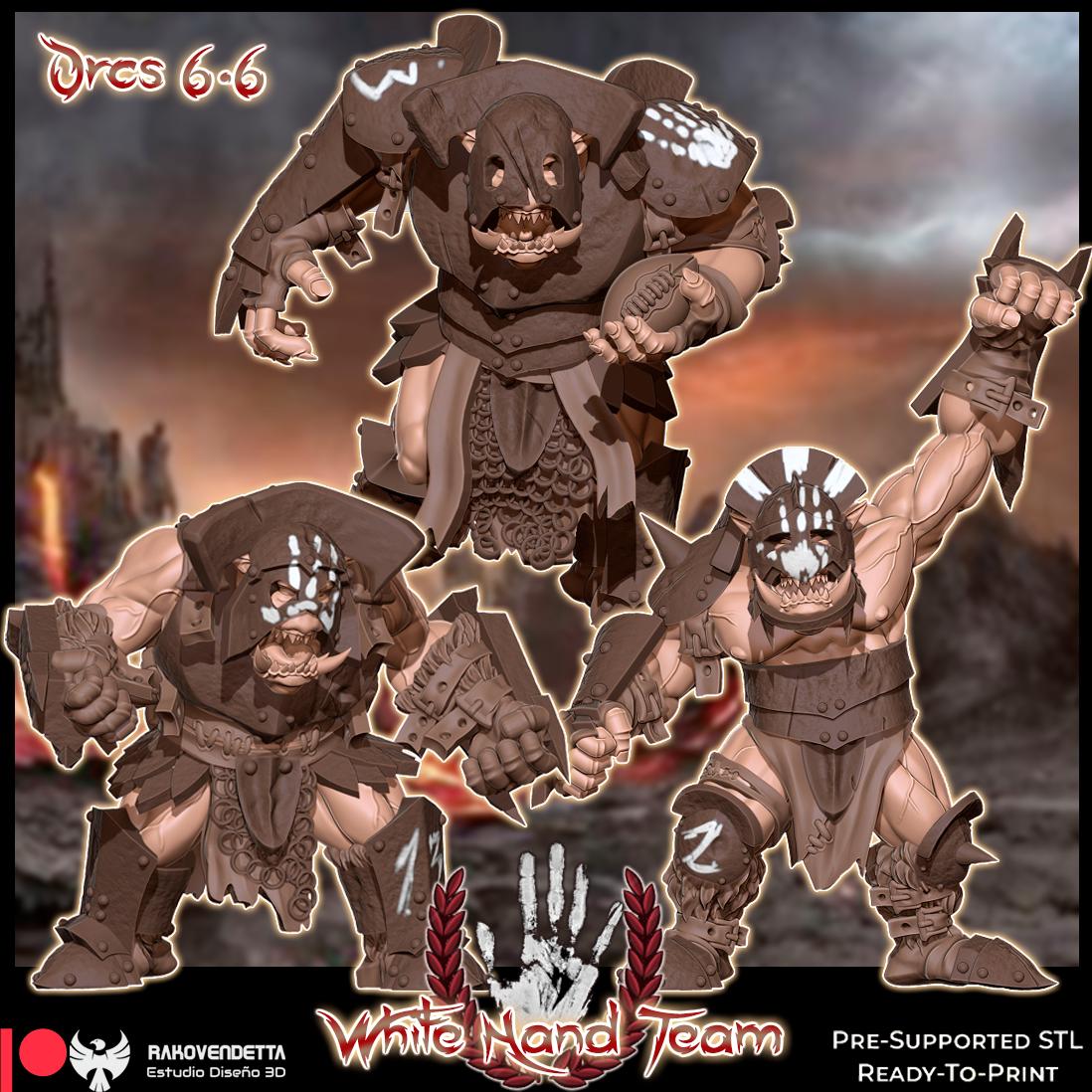 Rakovendetta Fantasy Football Black Orc Team - The White Hand