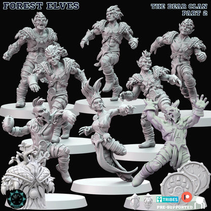 Realm of Paths Fantasy Football Forest Elf Team - 'The Bear Clan'